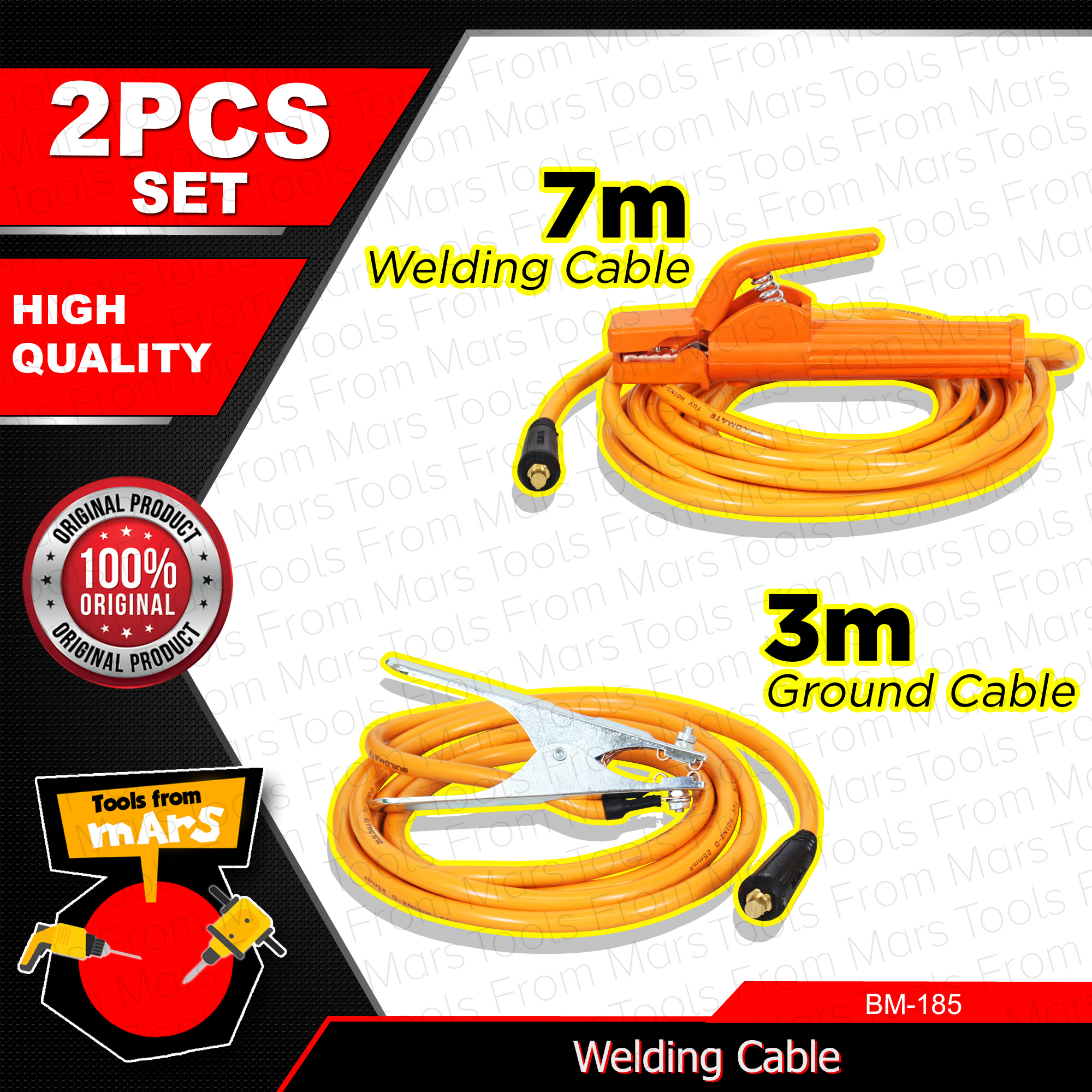 BUILDMATE MAILTANK WELDING CABLE 10M with Welding Holder Clamp and