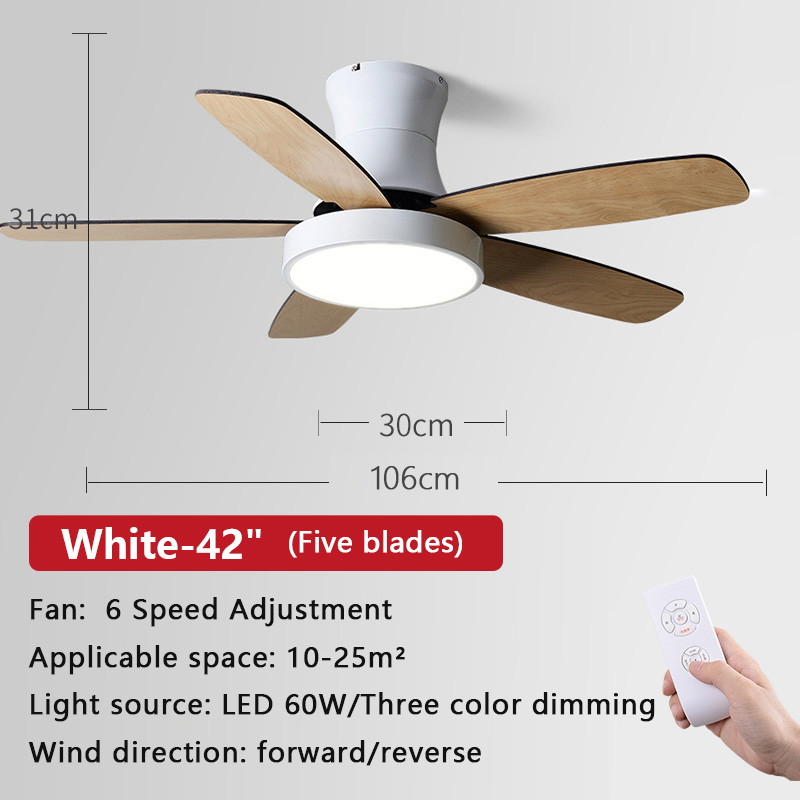 MISN Ceilings Fan with Lights Remote Control LED Ceiling Lights Modern ...