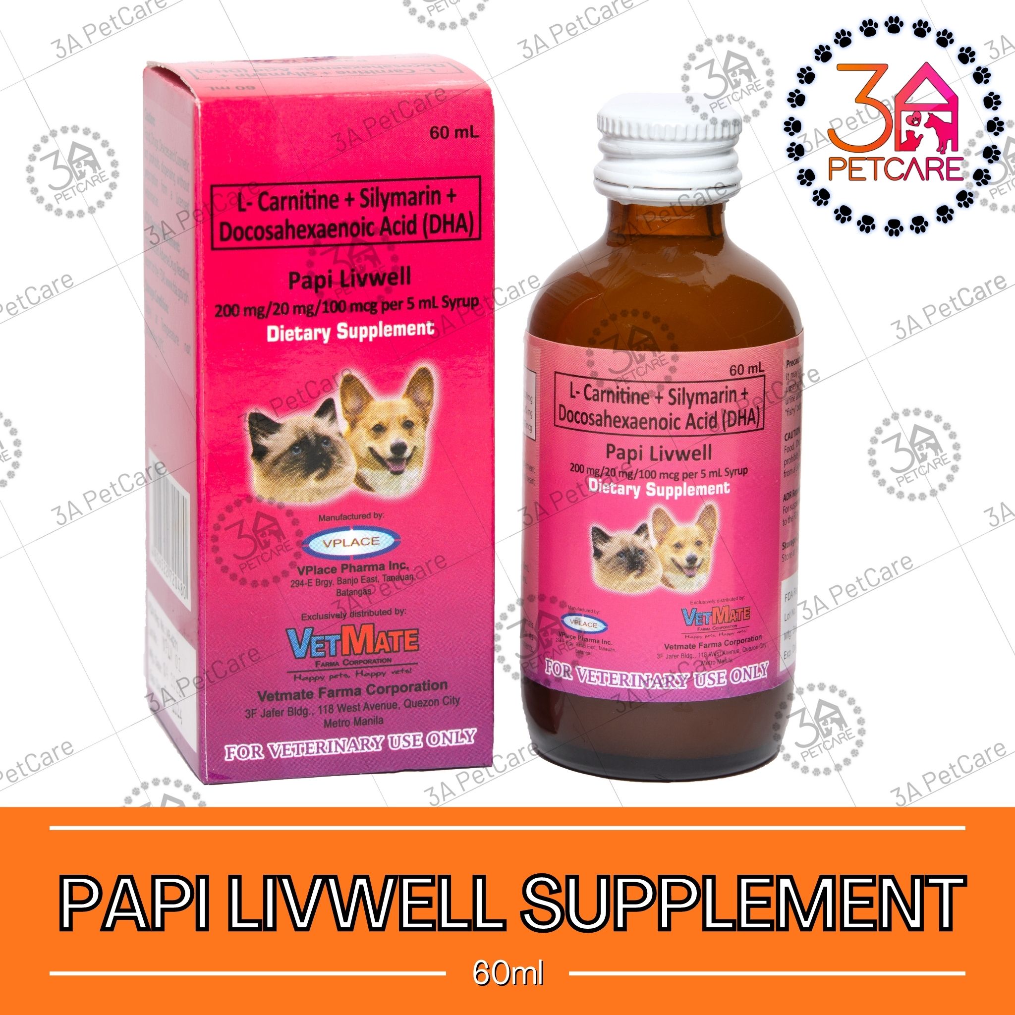 Papi Livwell Liver, Heart, Brain Food Supplement for Dogs and Cats