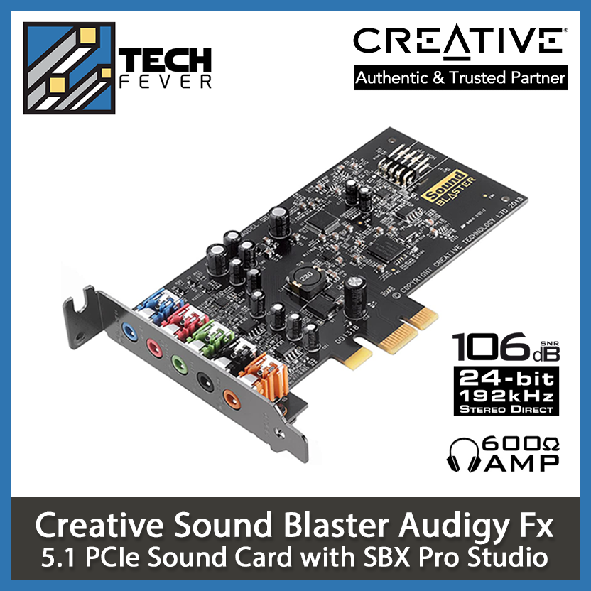 Creative Sound Blaster Audigy Fx Pcie 5 1 Sound Card With High Performance Headphone Amp Lazada Ph