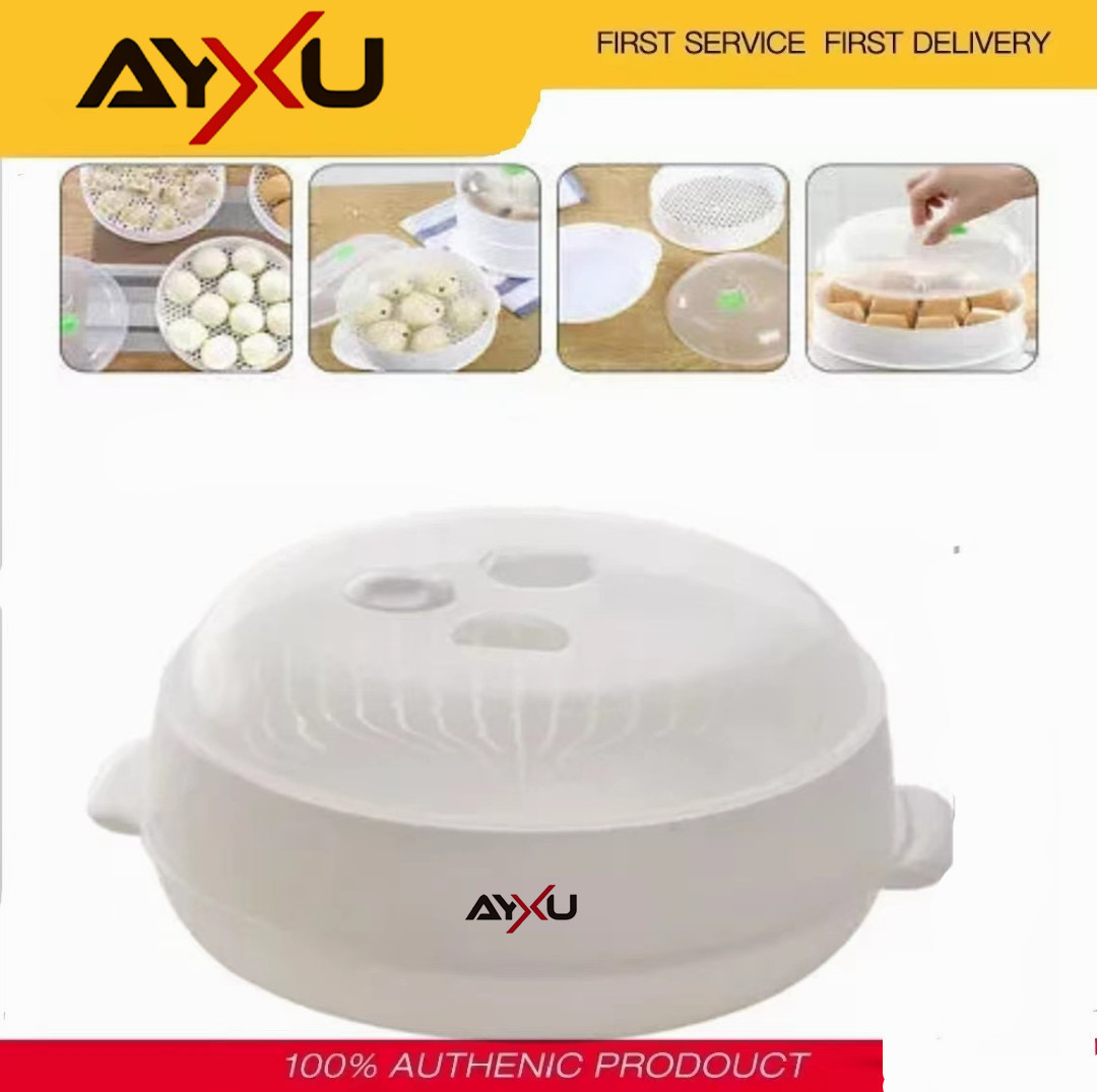 Ayxu Microwave Steamer Round Plastic Kitchen Steamer Basket Microwave