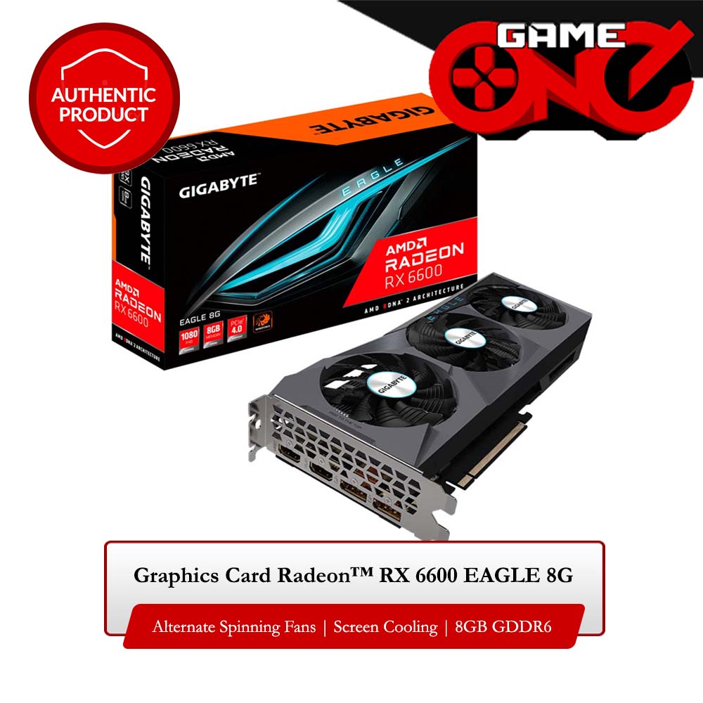 Gigabyte Radeon™ RX 6600 EAGLE 8GB GDDR6 128-bit Graphics Card | Lazada PH