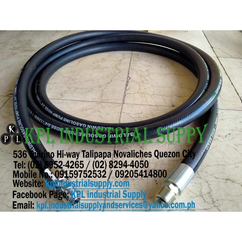 Baldwin Gasoline Pump Hose Fuel Dispenser Hose 3/4” x 15 Feet long Lazada PH