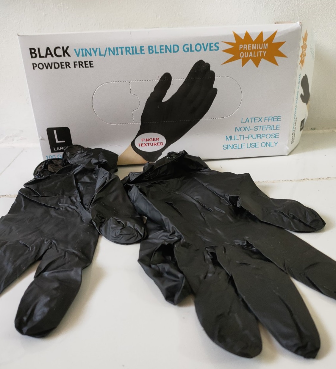 Vinyl Nitrile Blend Gloves Black 10 Pcs Lazada PH