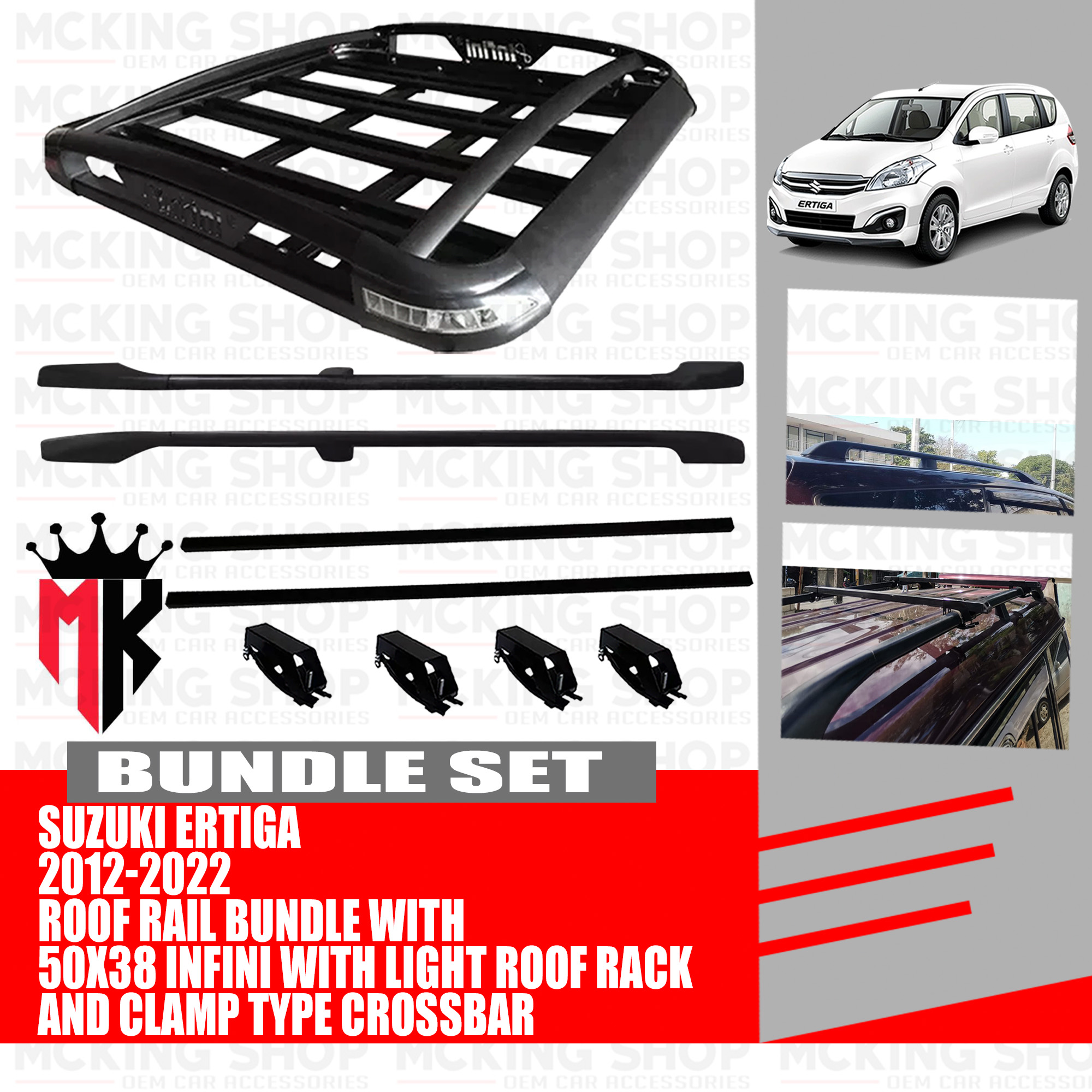 Suzuki Ertiga 20122022 INFINI with Light 50x38 Roof Rack / Roofrack