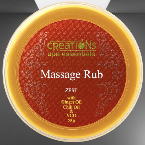 Creations Spa Essentials Massage Rub (50g) ZEST (Energy/Orange
