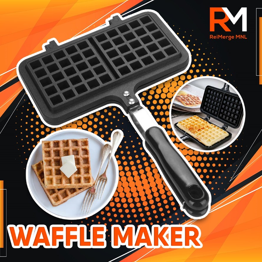 Waffle Maker Machine NonStick Metal Pan Cake Belgian Waffle Maker Pan