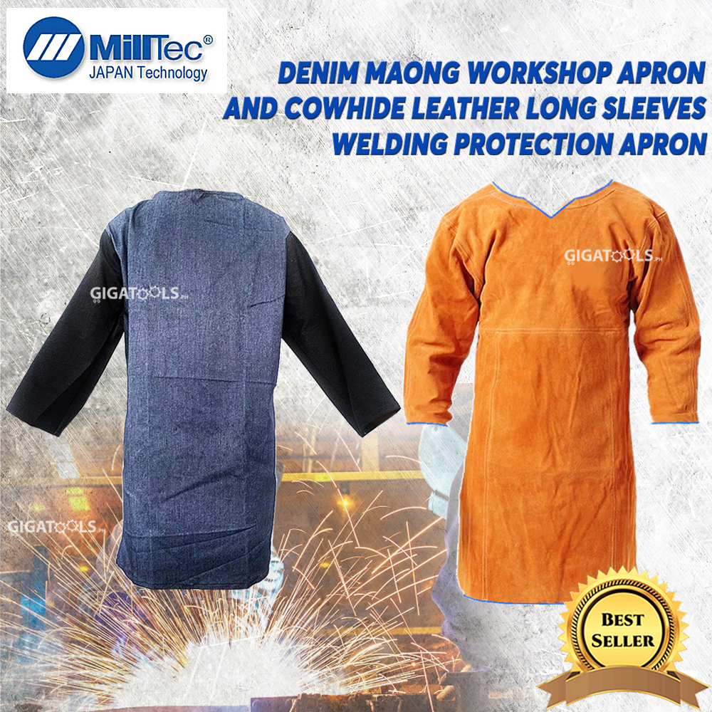 New Milltec Denim Maong / Welding Apron with sleeves and with