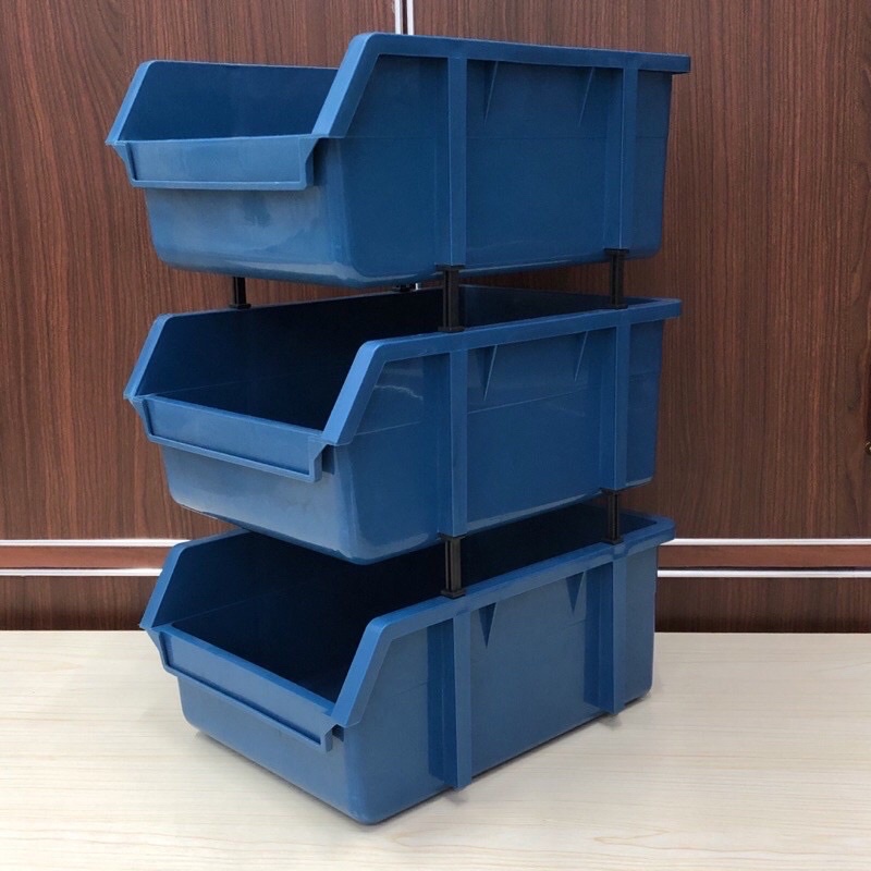 3PCS Large Stackable Bin Boxes Storage Organizer Supplies Tools Bins