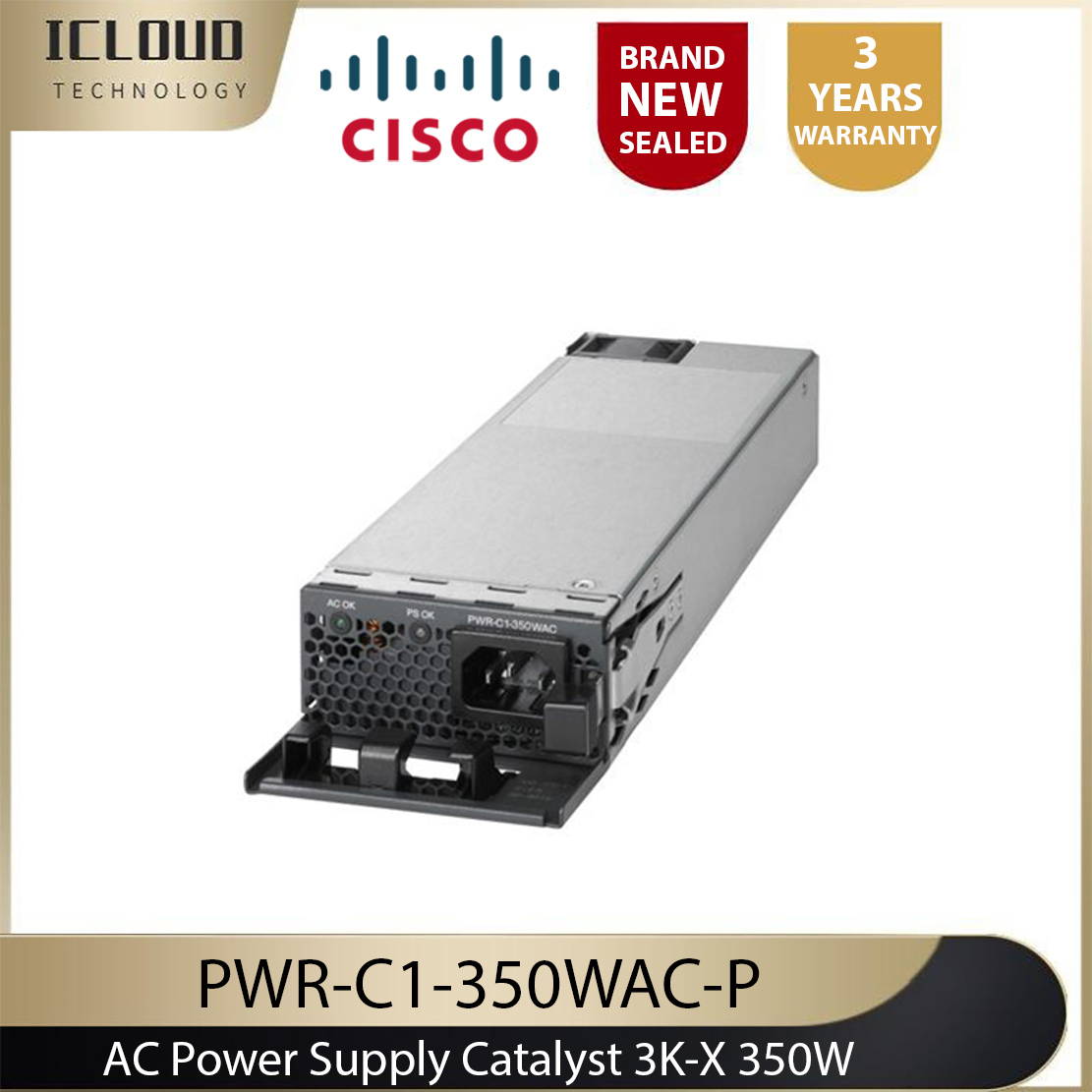 Cisco PWRC1350WACP Catalyst 3850 Switch Power Supply 350W AC 80