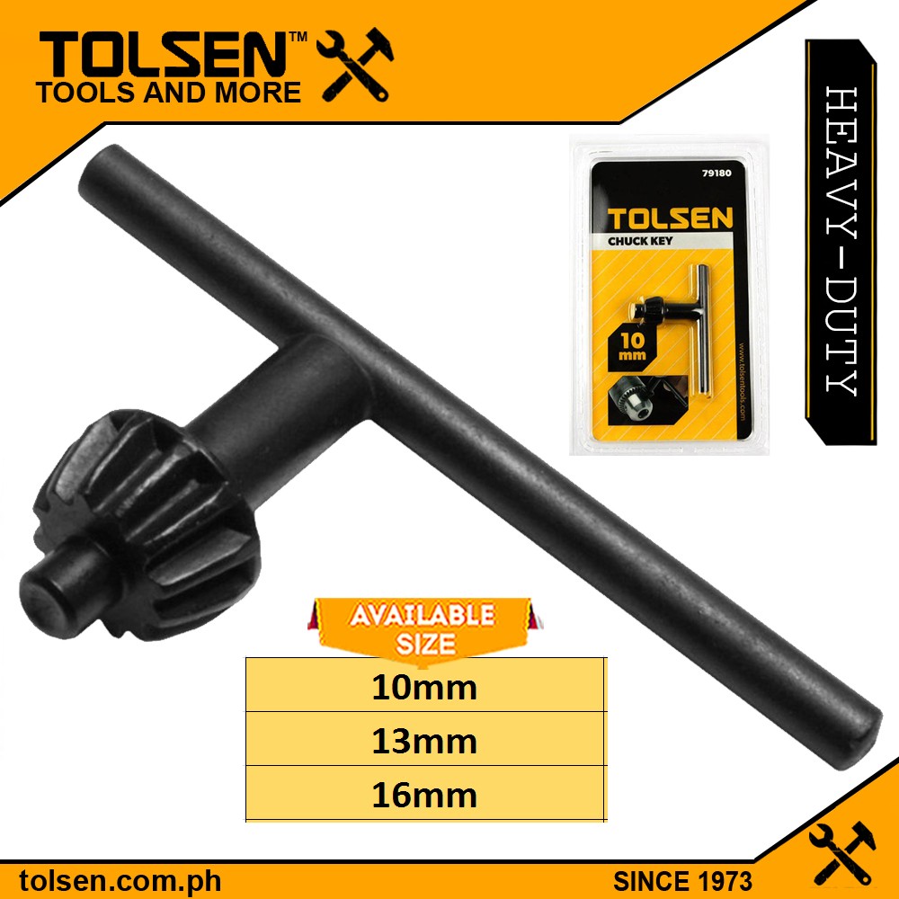 Tolsen Chuck Key 10mm 13mm 16mm Wrench for Drill Chuck