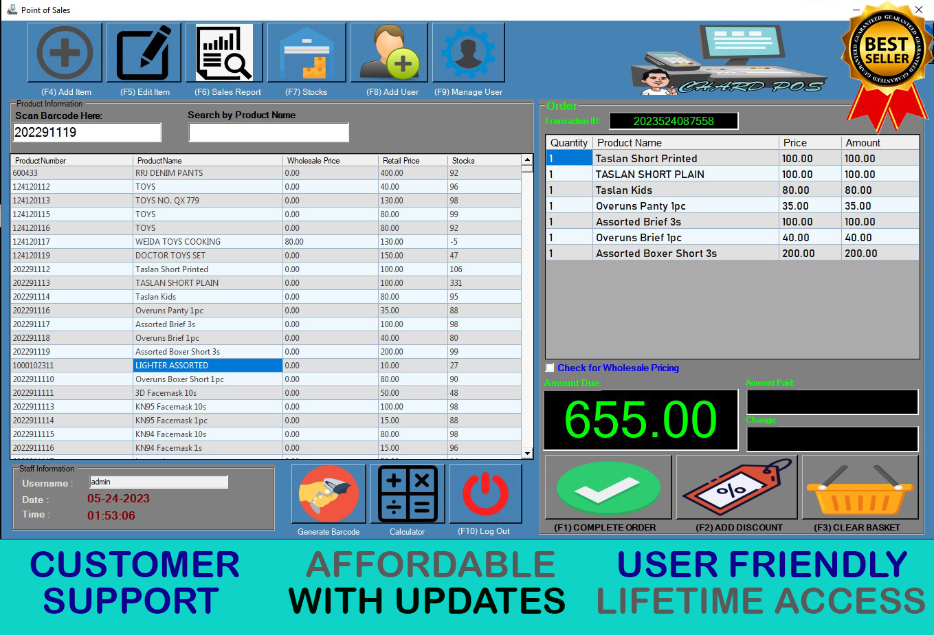 Point of Sales + Inventory System (Lifetime Access and User friendly