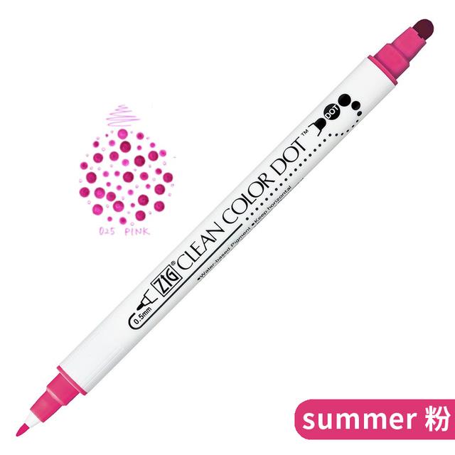 1pc Japan Zig KURETAKETC-6100 Double Head Marker Watercolor Pen CLEAN COLOR  DOT Student Painted Art Brush Round Stamp