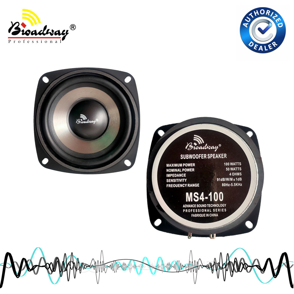 speaker subwoofer 4 inch 100 watt