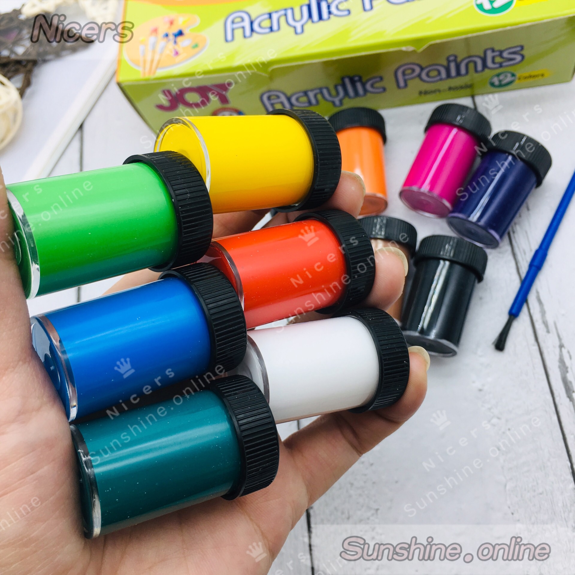 JOY POSTER paints color 12colors*10ml W/brush PC-1210