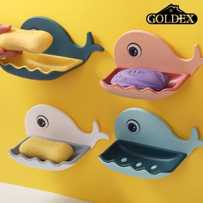 Goldex Bathroom soap rack wall-mounted shelf whale