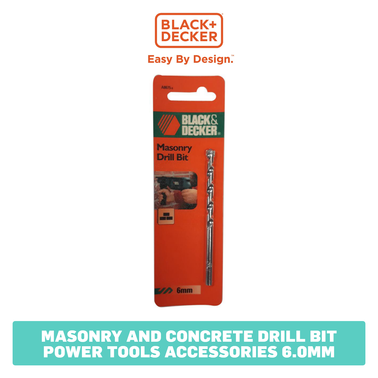 BLACK AND DECKER 5PC MASONRY DRILL BIT SET [4,5,6,8,10MM] A8032G, Drilling  & Fastening Acc