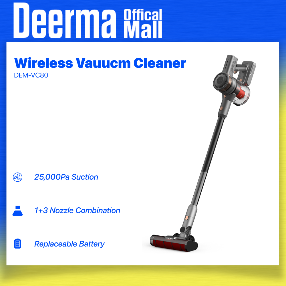 Deerma Cordless Stick Vacuum Cleaner VC80 For Home Wireless Vertical Vacuum Cleaner With Smart