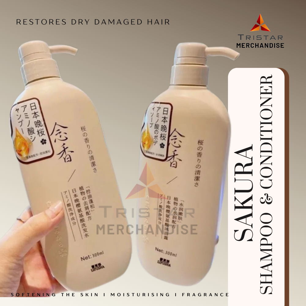 ORIGINAL AND AUTHENTIC Natural/Okanen Sakura shampoo and conditioner Japan Hair Grower Anti
