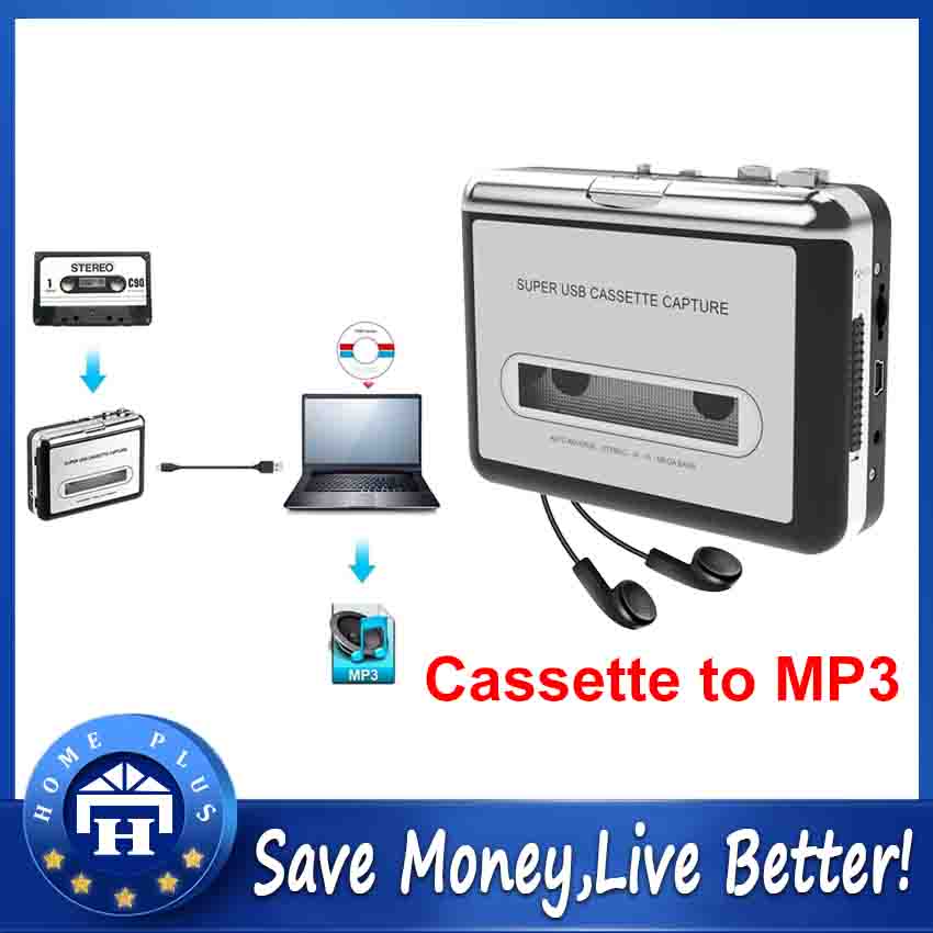 Lettore Di Cassette Portatile Con Conversione In MP3 – Auto Reverse, Uscita Cuffie, Compatibile PC/Mac, Software AudioLAVA Incluso