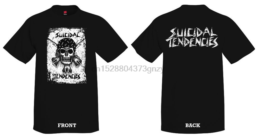 Suicidal Tendencies - Official Ric Clayton Skull T-Shirt - Punk Metal Dogtown Men T Shirt 100% Cotton Print Shirts Large Size XS-4XL-5XL-6XL