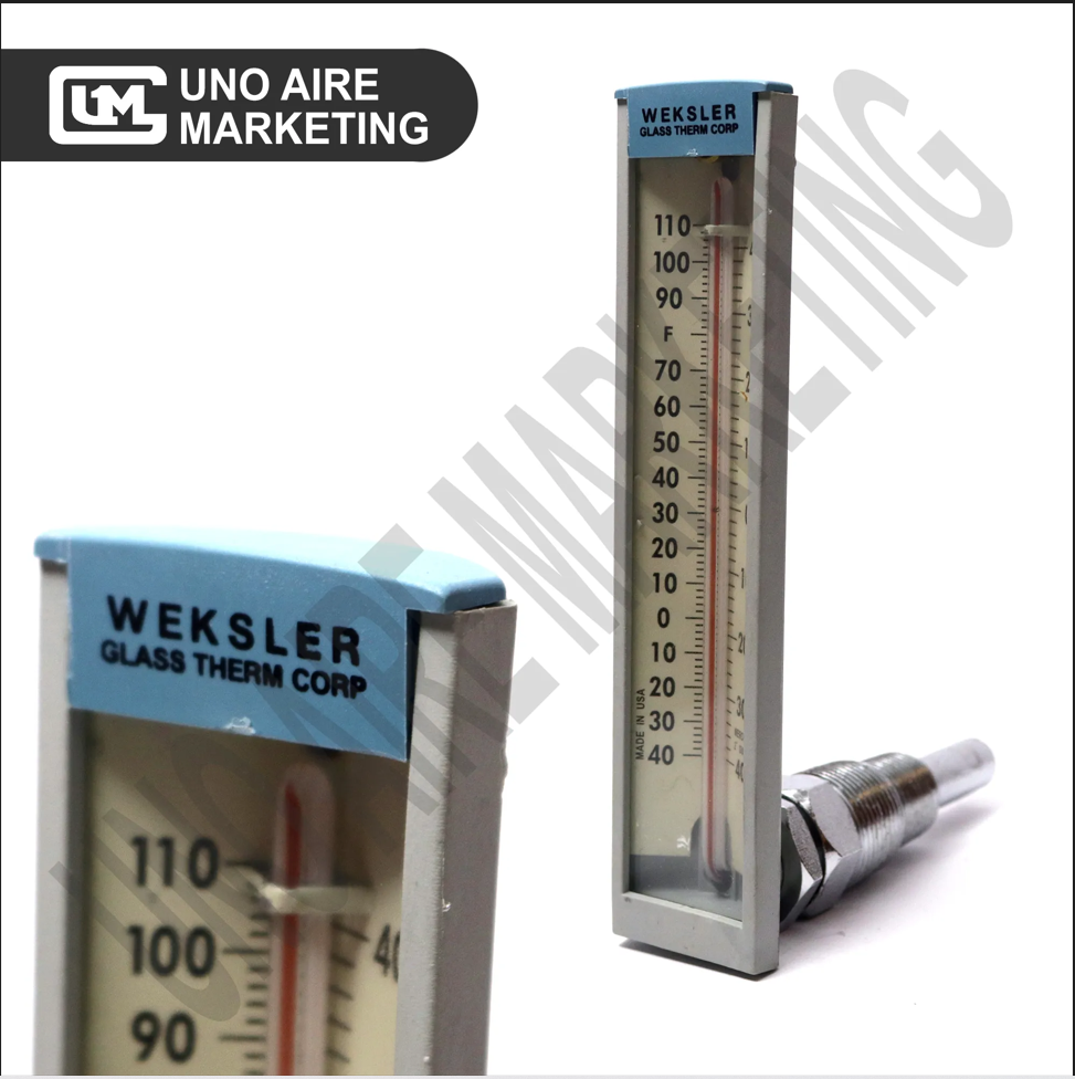 WEKSLER Industrial Thermometer for Chiller / Chilled Water HVAC