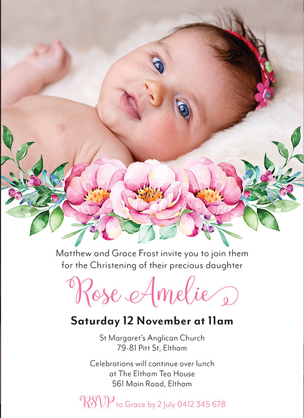 CHRISTENING INVITATION CARD (10pcs with envelope) Lazada PH