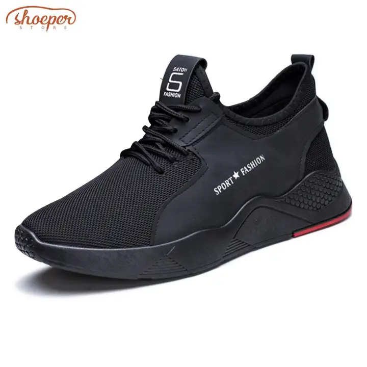 black casual sneakers