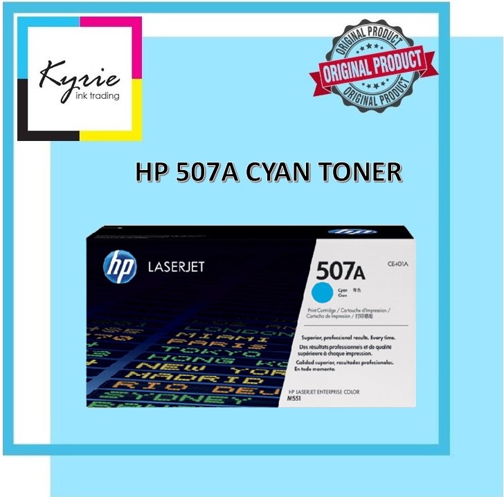 Genuine HP CE401A 507A Cyan Toner – For LaserJet M551, M570, M575 – Open Box