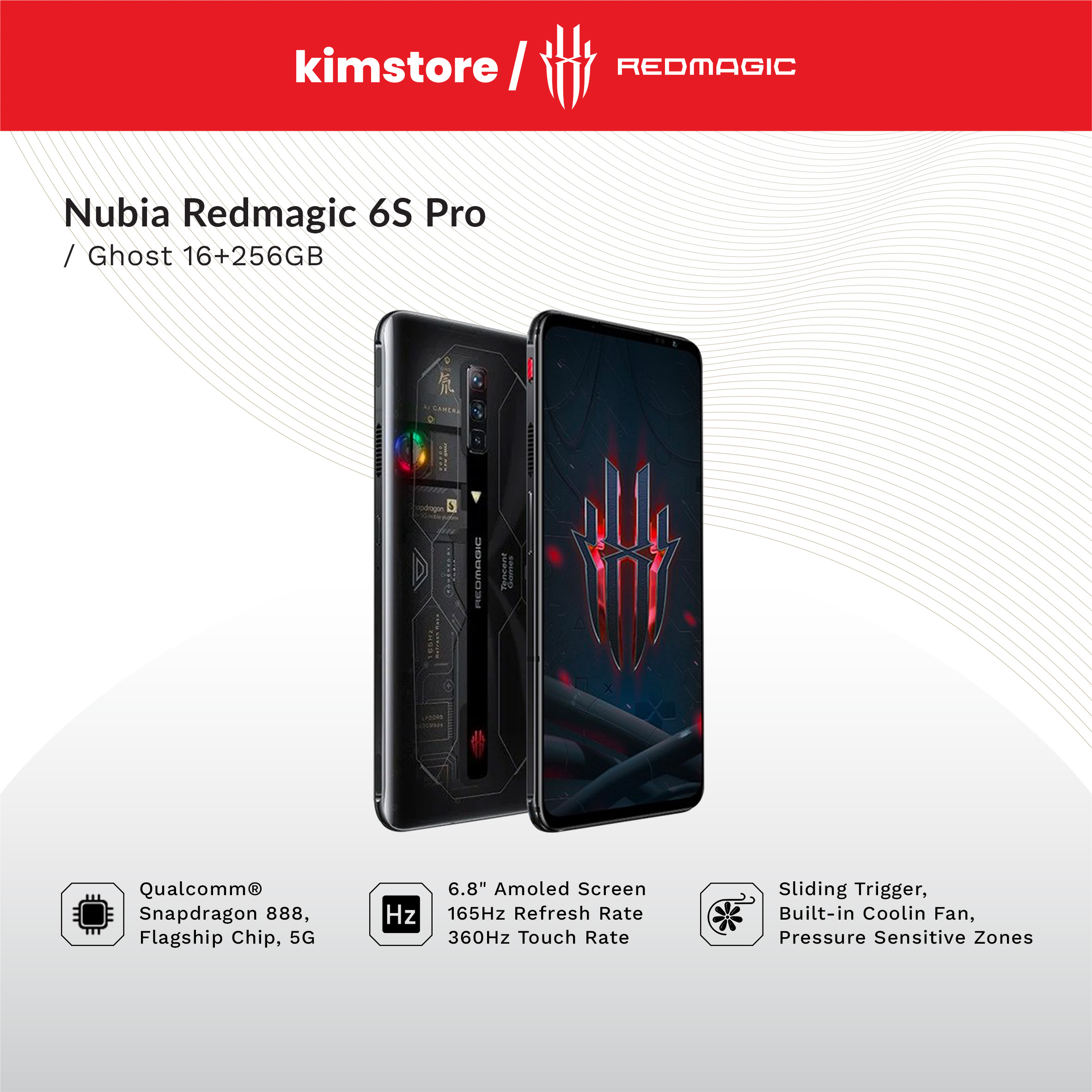 RedMagic 6S PRO Ghost 16GB 256GB NO.32 Nubia Red Magic 6s PRO