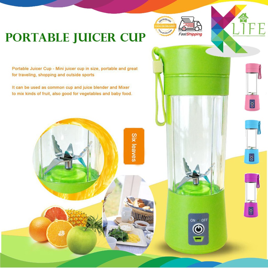 Portable Juice Cup Blender HM03 Rechargeable Lazada PH