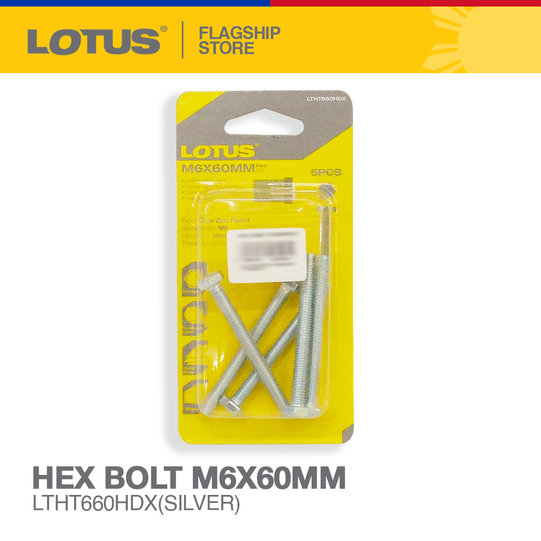 Lotus Hex Bolt M6X60MM Nuts & Bolts Tool Accessories Lazada PH