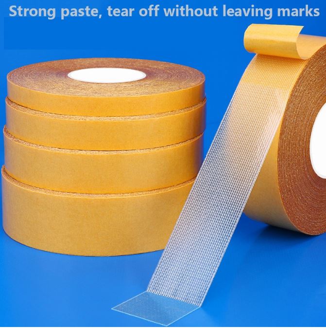Double Sided Tape Mesh Heavy High Strong Sticky Durable Duct Cloth Tape