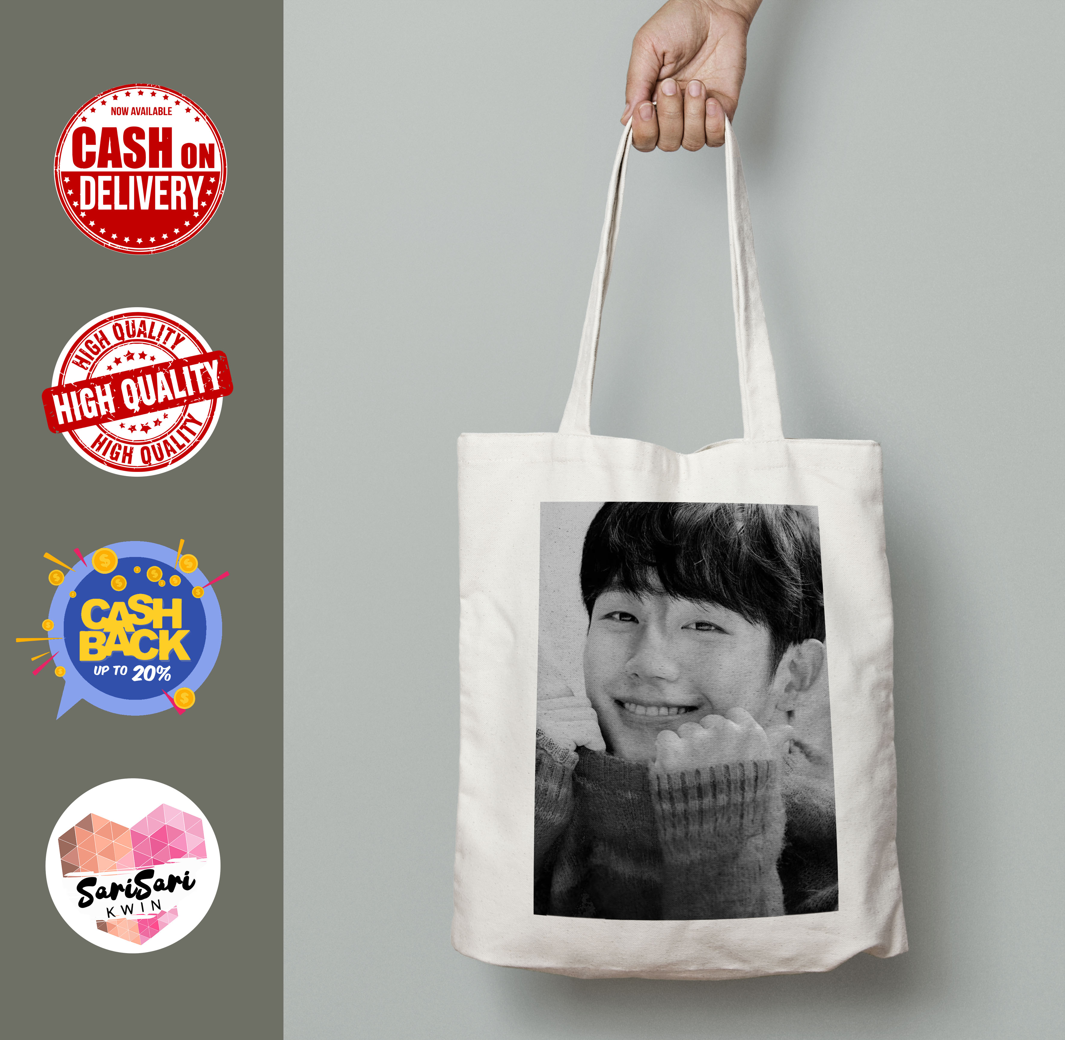 Jung Hae In Tote Bag Canvas Bag Drawstring bag Lazada PH