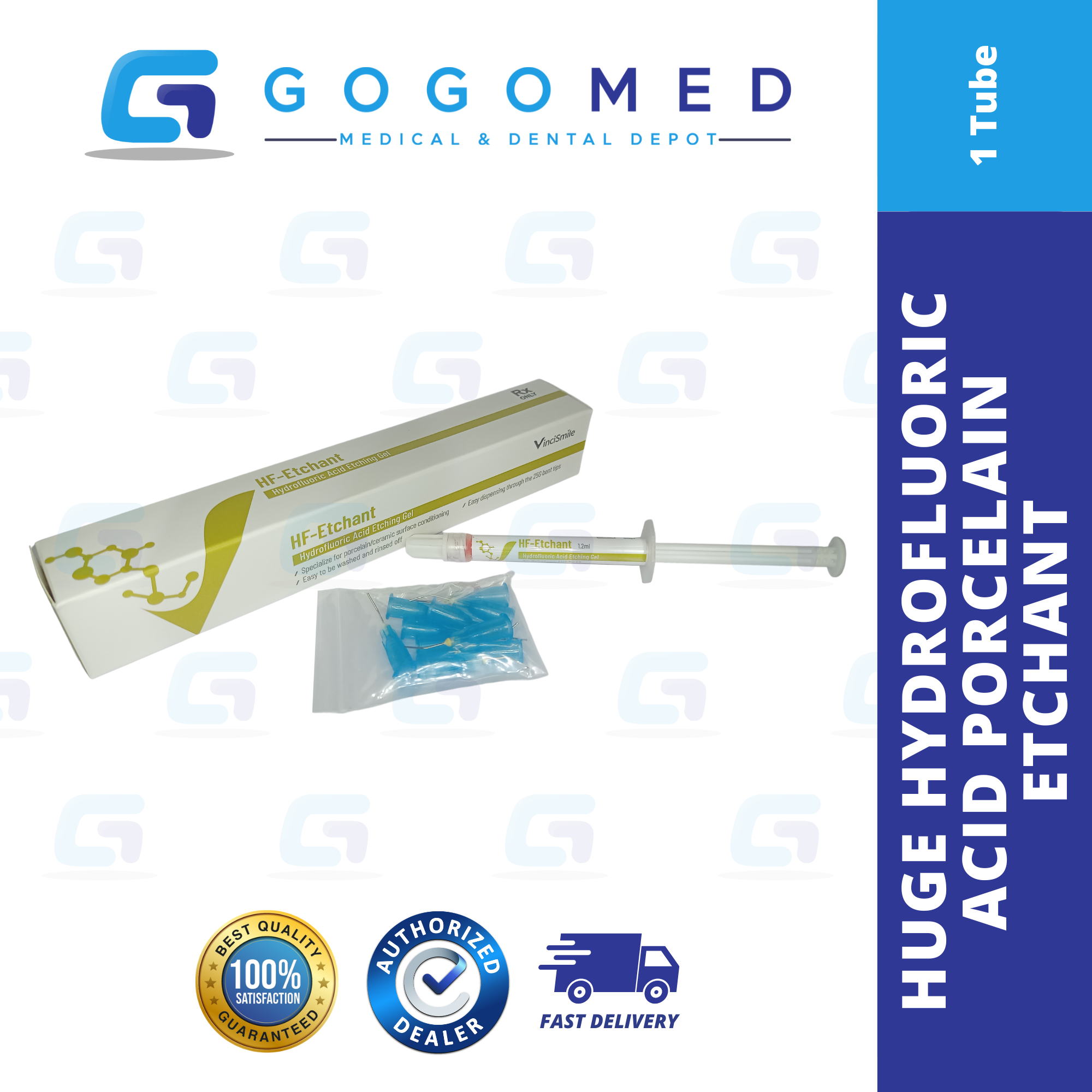 HUGE Porcelain Etch (Hydrofluoric Acid Etching Gel) HF Etchant 1.2mL