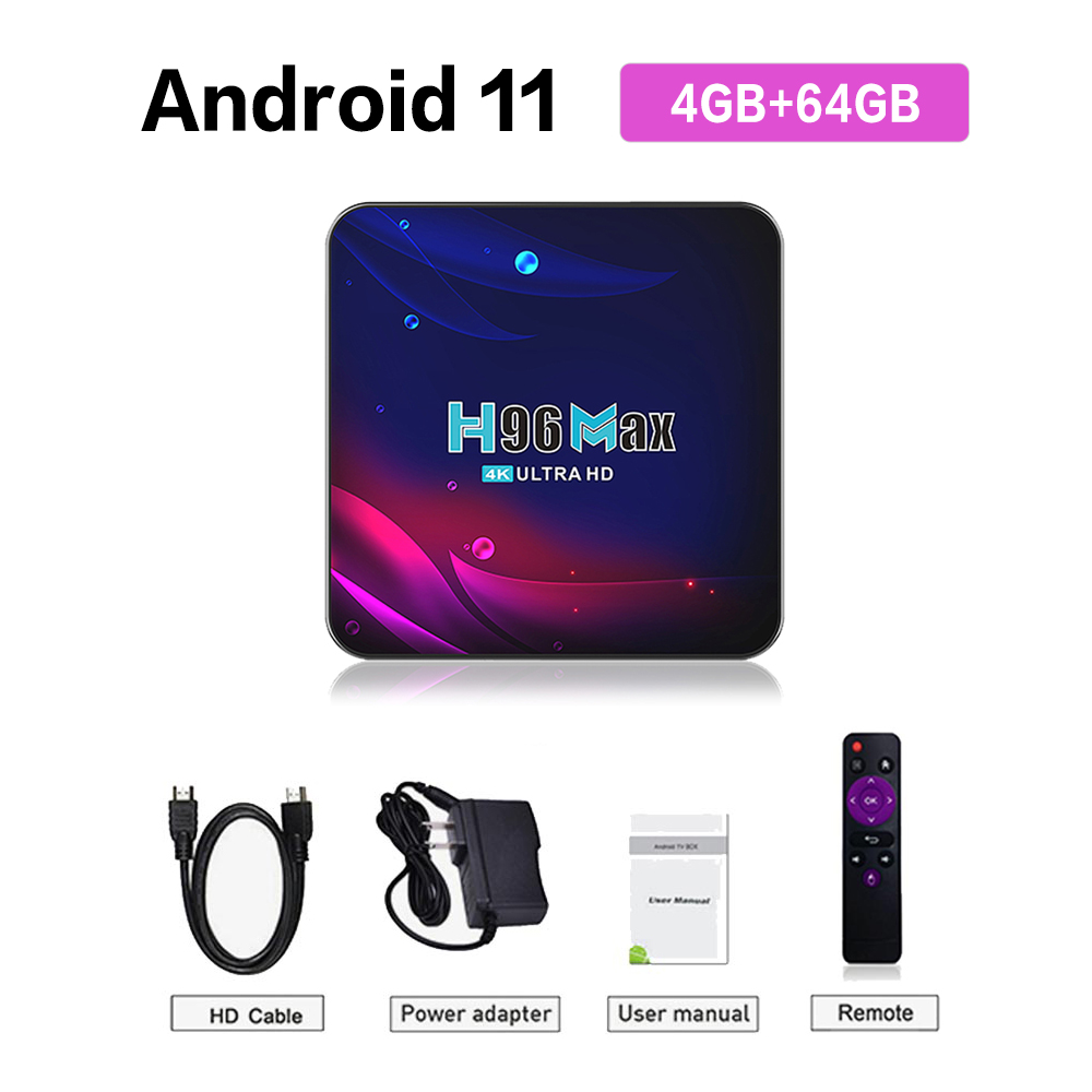 Smart Android 11 TV Box H96 Max V11 2022 android smart tv box for non