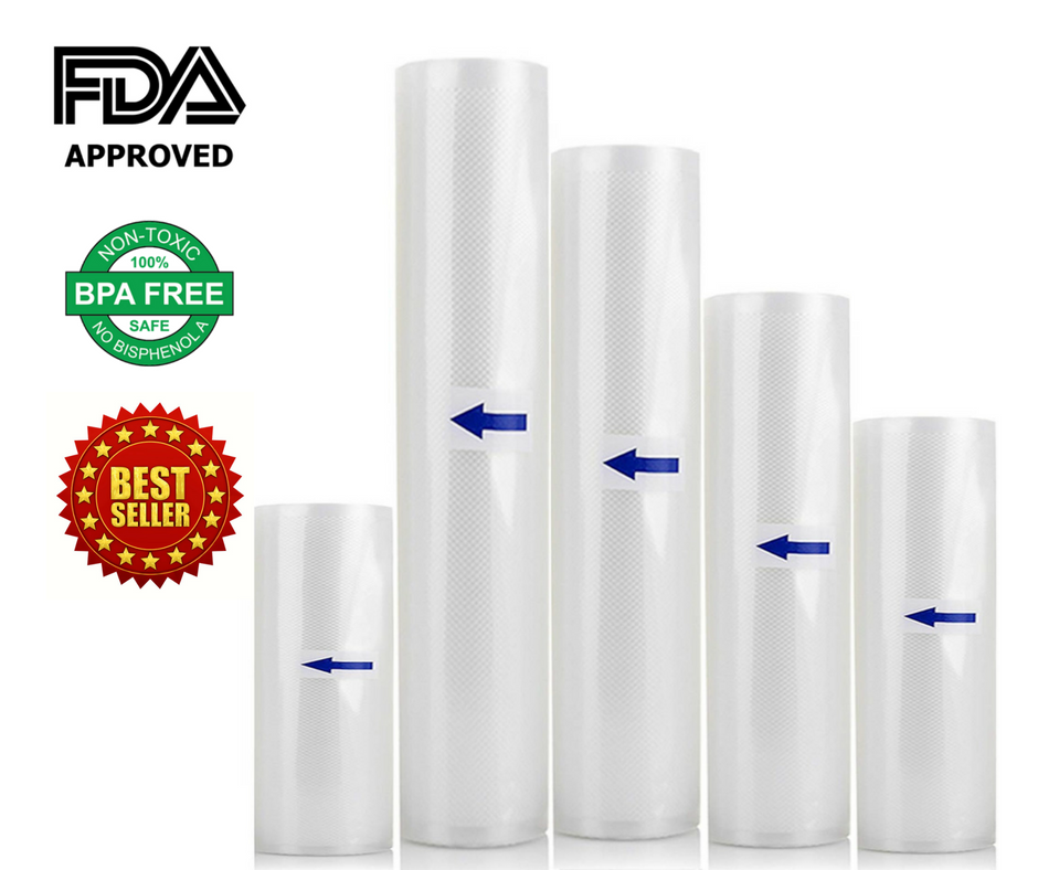 Vacuum Bag Roll Sous Vide for Vacuum Sealer Food Grade (8"x5m) (11"x5m