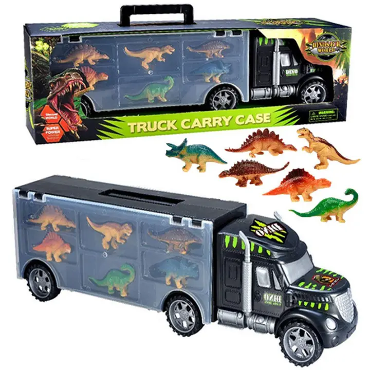 car to dinosaur toy