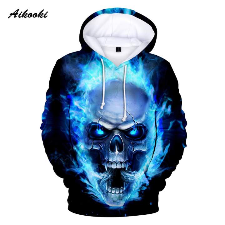 skull hoodie mens