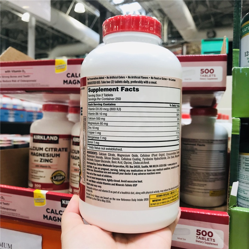 Kirkland citrate magnesium and zinc 500 tablets review and price