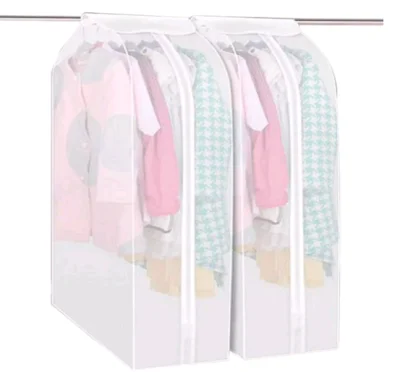 Dustproof Clothes Cover Wardrobe Storage Transparent Garment Suit Bags for Home Clothes Storage Protector Organisers