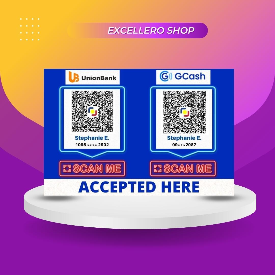 (Send Qr Code First To Order) Laminated QR CODE Gcash Union Bank BPI