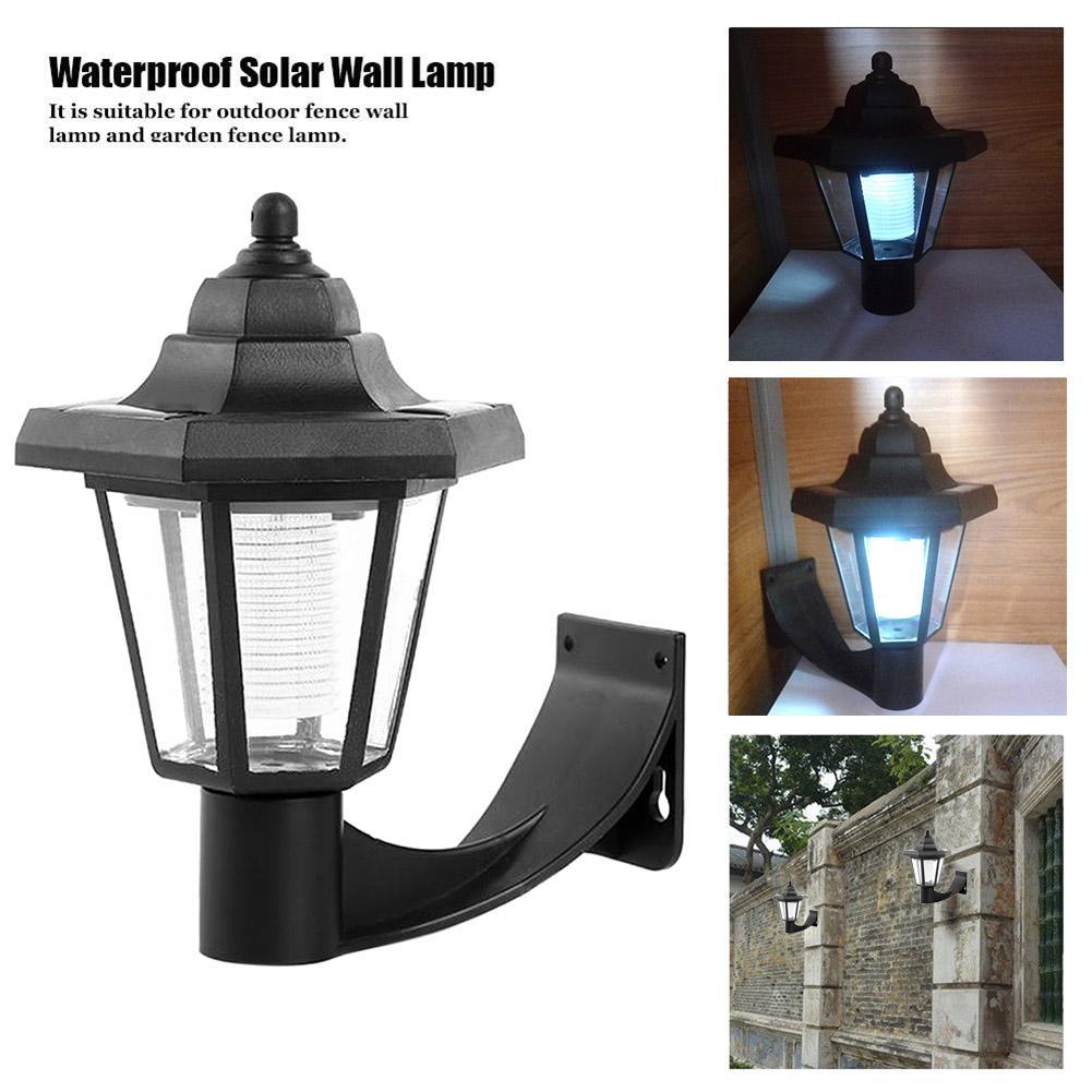 Solar LED Wall Lamp Waterproof Outdoor Garden Landscape Hexagonal Light