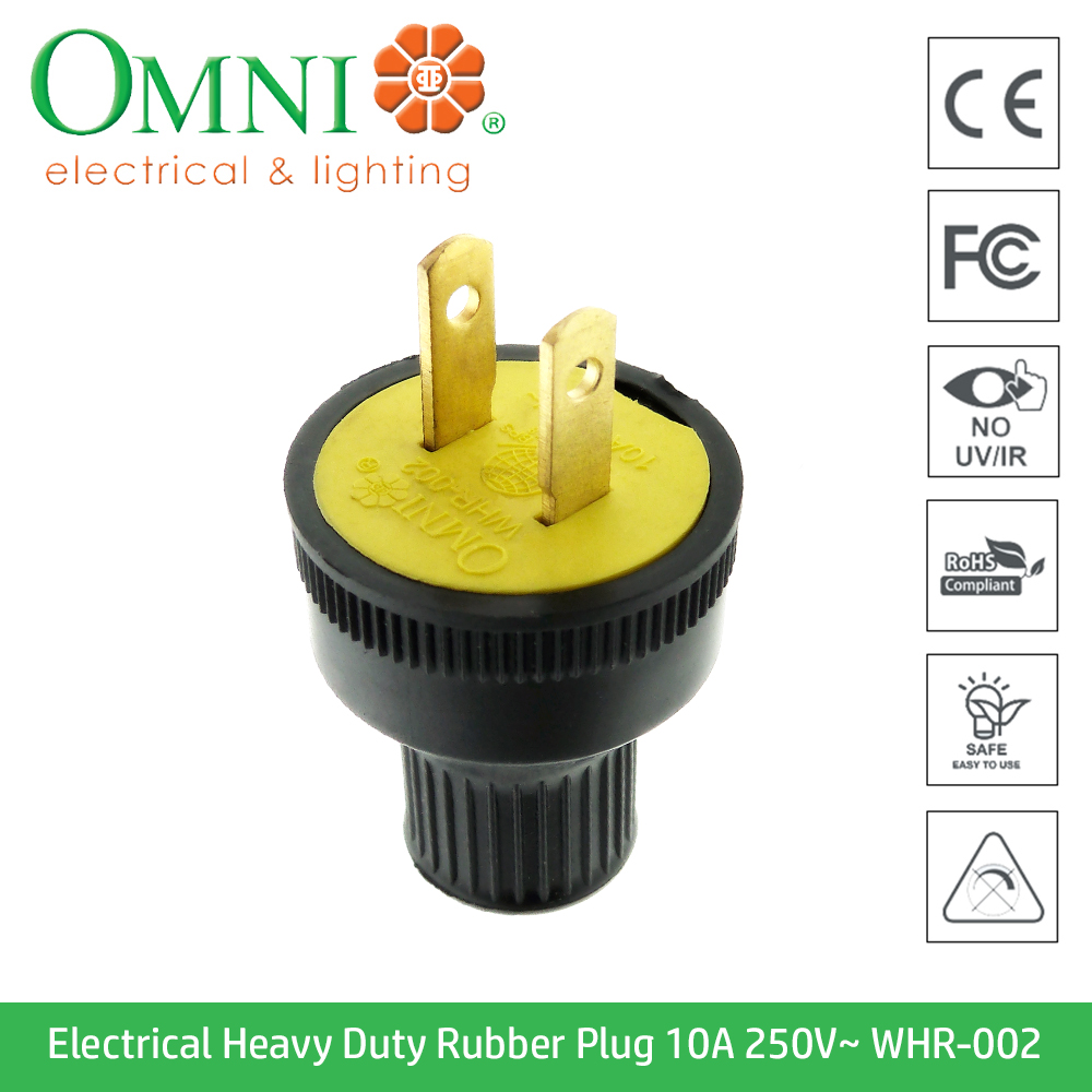 OMNI Electrical Heavy Duty Rubber Plug 10A 250V Model WHR002 Lazada PH