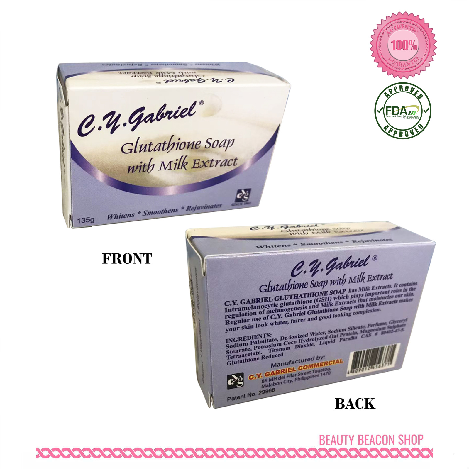 cy gabriel glutathione with milk review C.Y Gabriel Glutathione Soap With Milk Extract 135g Anti-Aging Whitening  Soap Moisturizing Anti-Acne Soap Brightening Skin Care Soap Normal Skin  Cleansing Soap - Lazada
