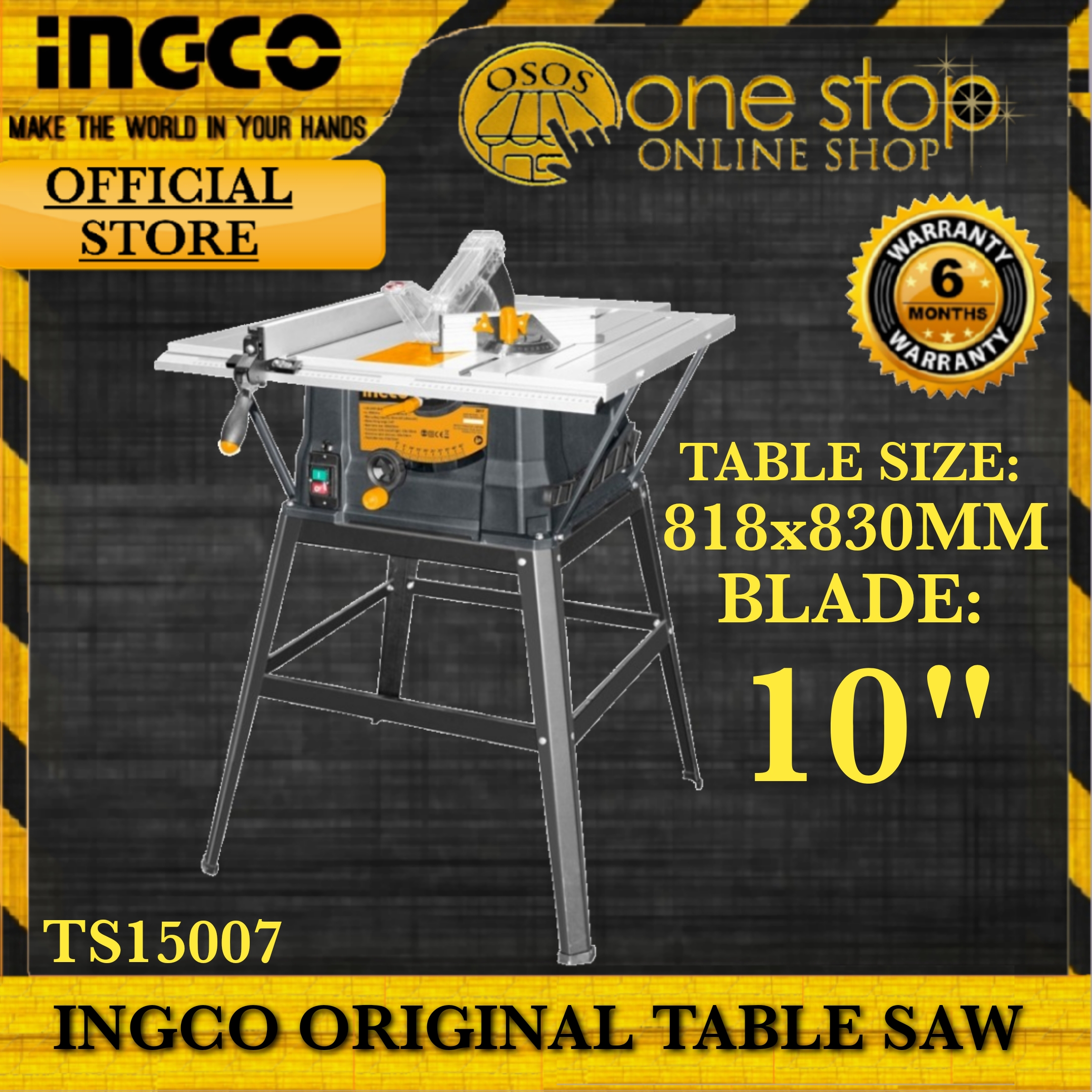 INGCO TABLE SAW TABLESAW 1500W TS15007 •OSOS• Lazada PH