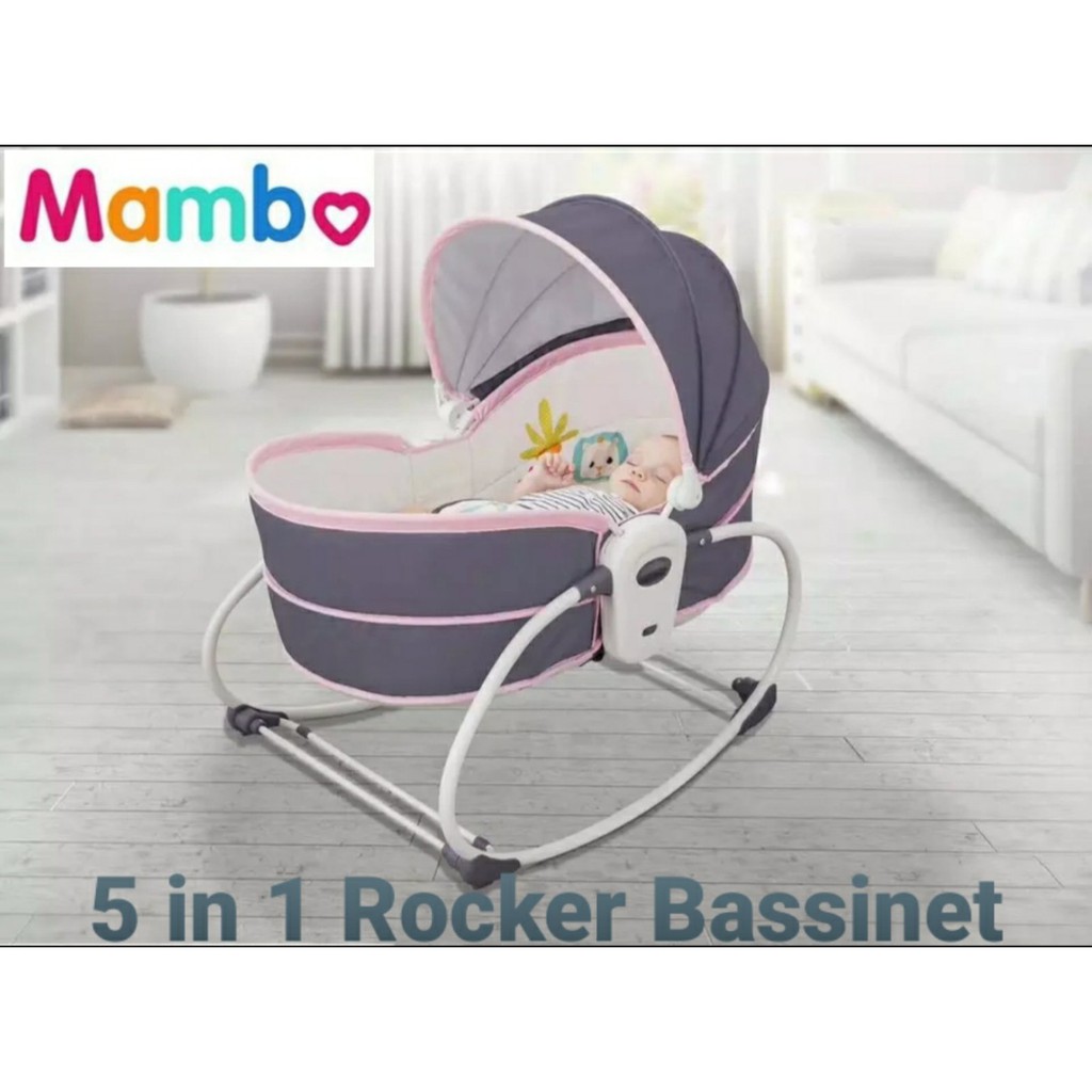 HRT Uly 5 in 1 Baby Rocker with Music and Vibration with 3