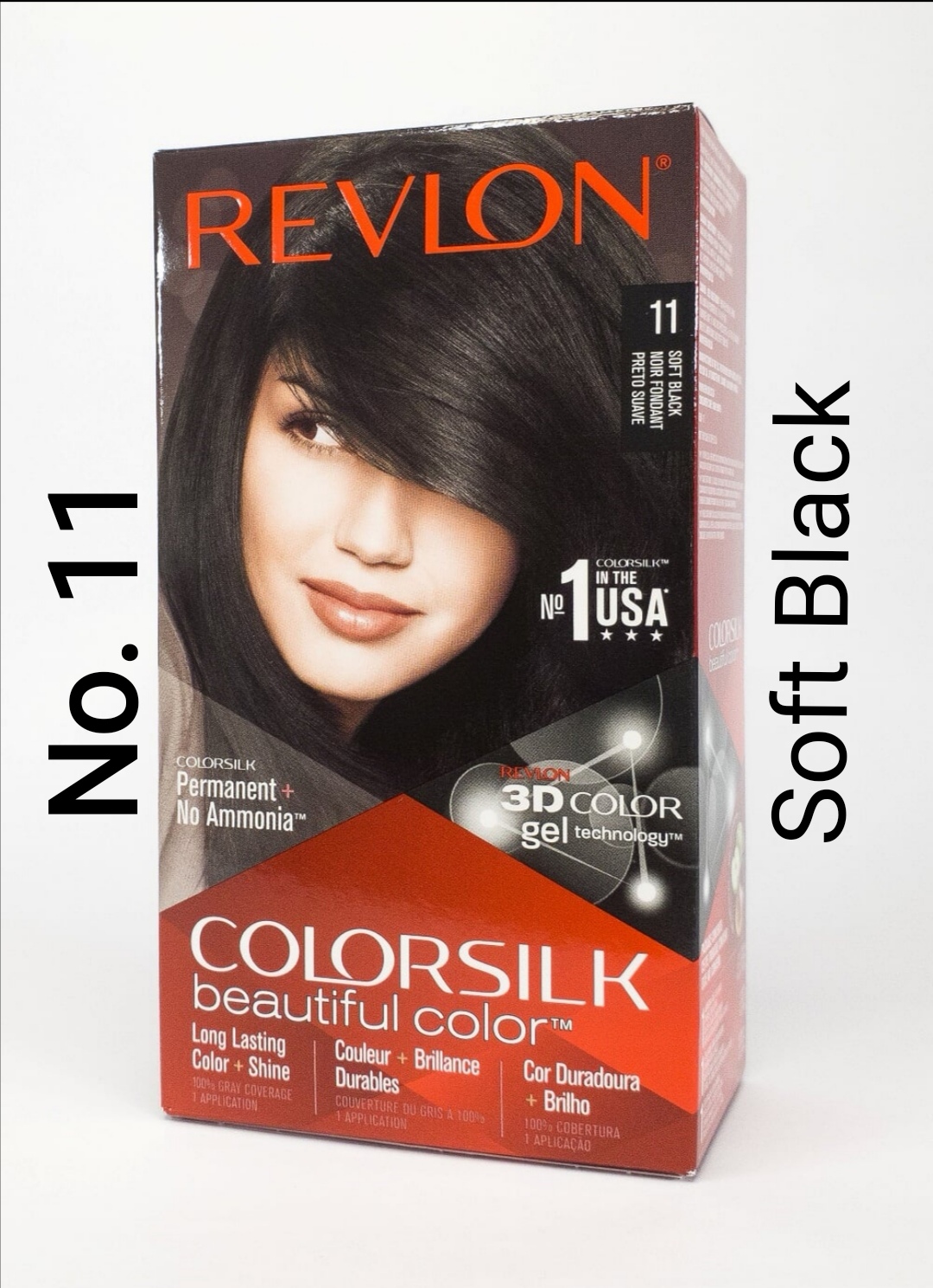 Authentic Revlon Colorsilk 11 Soft Black | Hair Color Dye | Ammonia ...