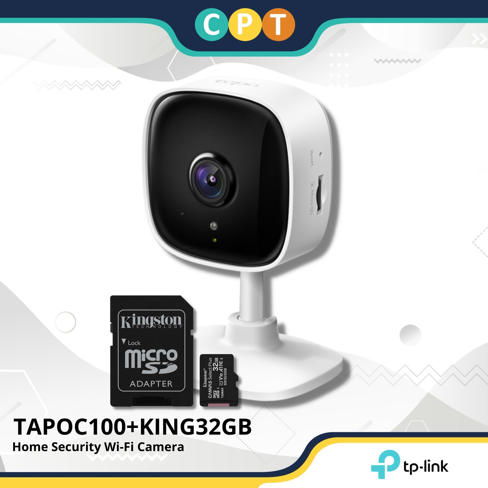 Tp Link Tapo C100 Home Security Wi-Fi Camera 