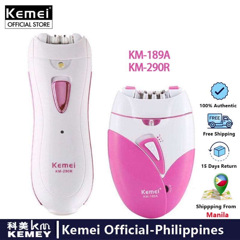 Kemei KM290R+KM189A Ladies Underarm Hair Removal Rechargeable Women